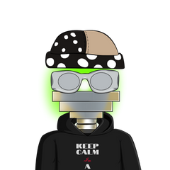 Keep Calm Im a Dope Dad_ Black White Dot CrewCap