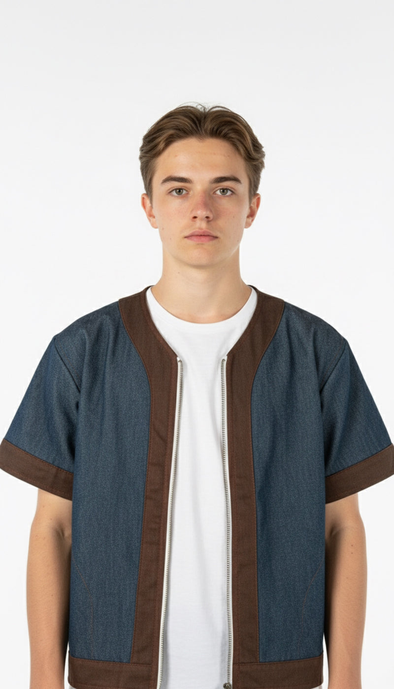 R3 Convertible Towel Baseball Jersey— Chocolate Navy