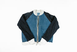 R3 Reversible Contrast Denim Towel Jacket