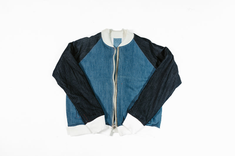 R3 Reversible Contrast Denim Towel Jacket