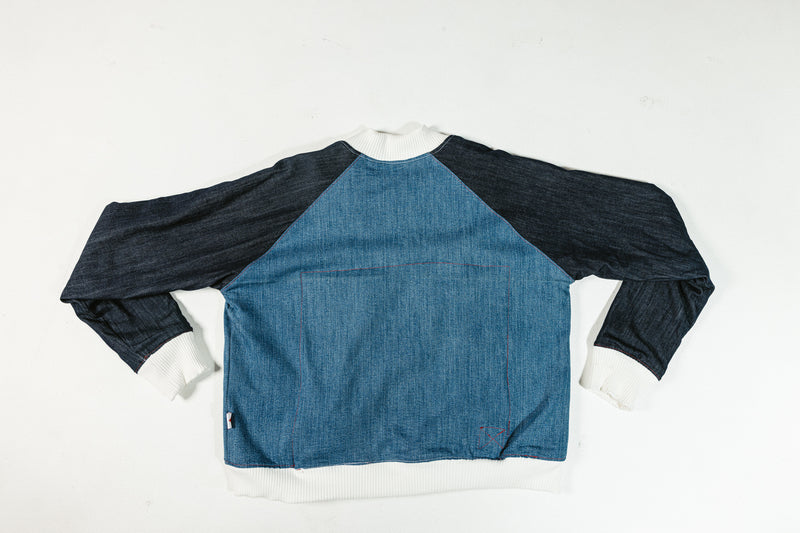 R3 Reversible Contrast Denim Towel Jacket