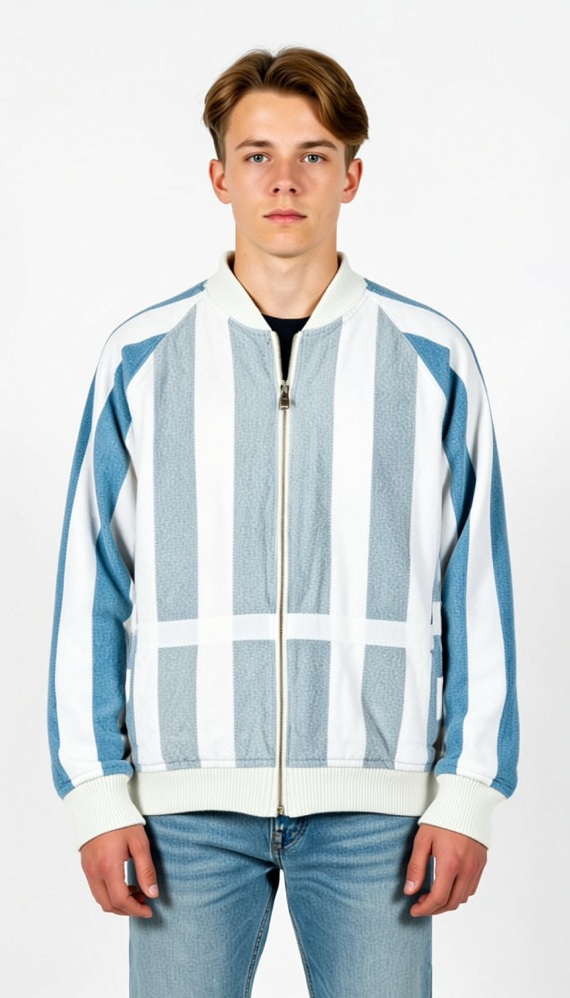 R3 Reversible Contrast Denim Towel Jacket