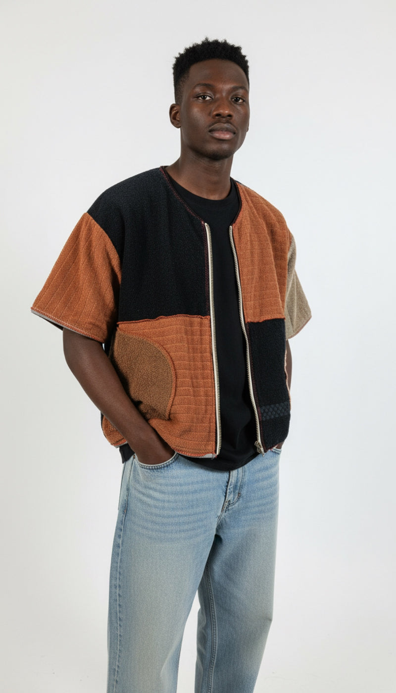 R3 Convertible Towel Baseball Jersey— Sand & Onyx