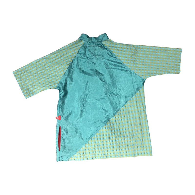 24hr Button Up - Checkered SeerSucker/Silk